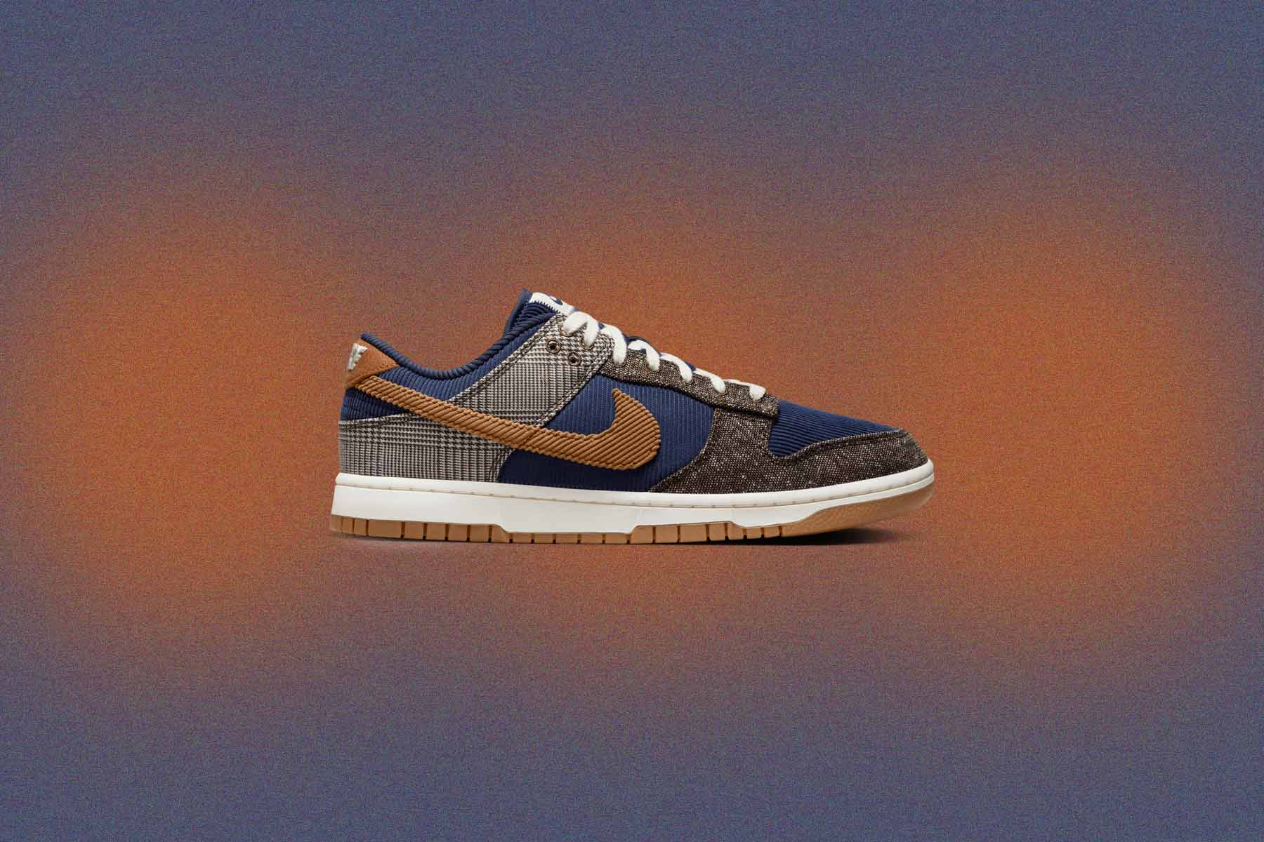 Dunk Low Retro Premium Tweed Corduroy - Midnight Navy/Ale Brown/Pale Ivory - Image 5