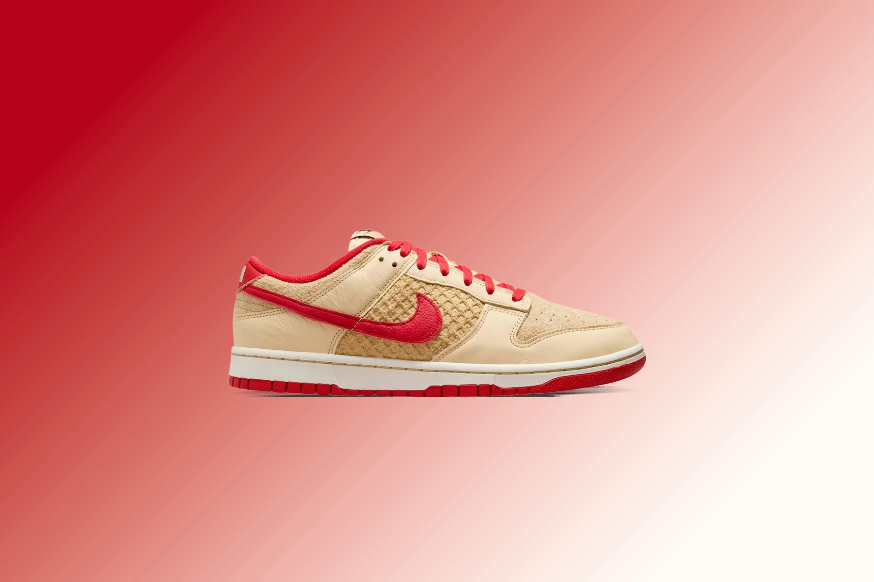 Dunk Low Retro SE 'Strawberry Waffle' - Pale Vanilla/University Red/Sail/Wheat - Image 5