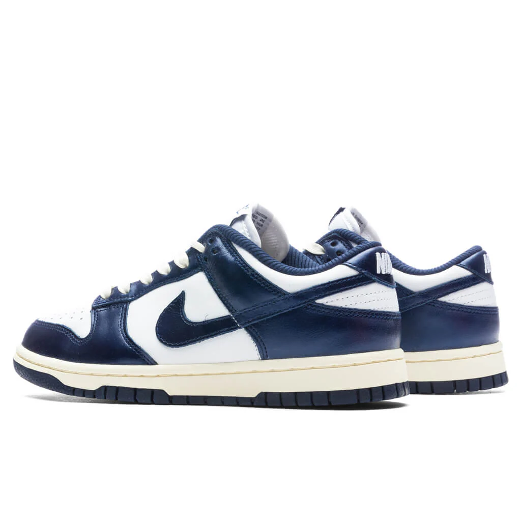 Women's Dunk Low Vintage Navy - White/Midnight Navy/Coconut Milk - Image 3