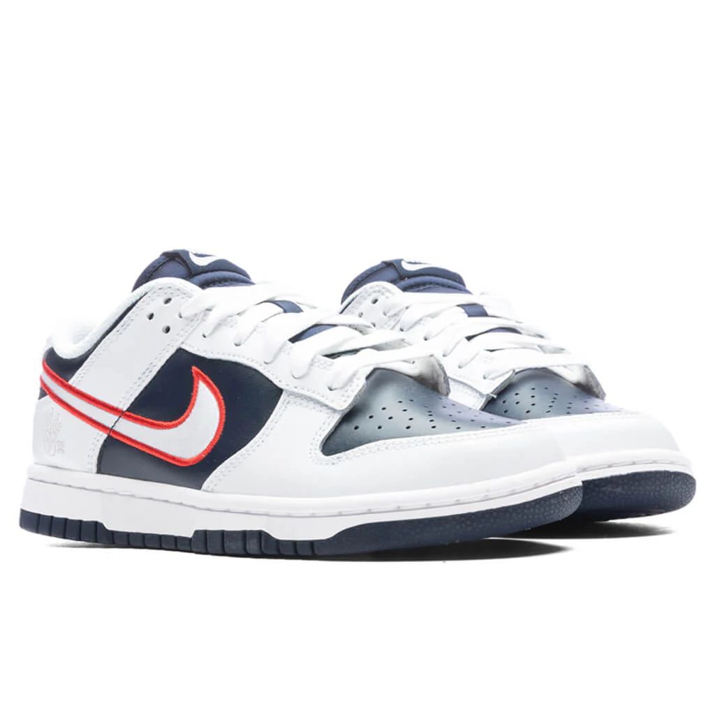 Women's Dunk Low 'Houston Comets Four-Peat' - White/University Red/Obsidian - Image 2