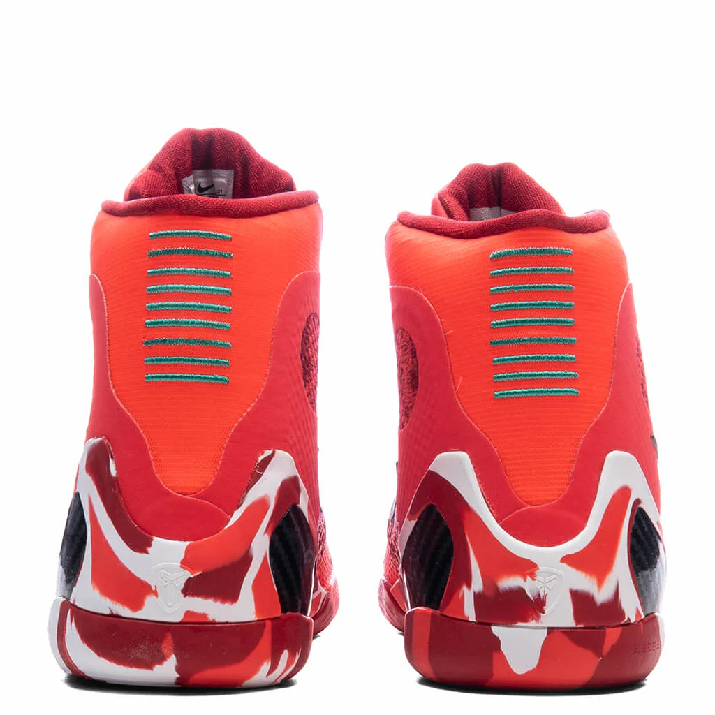 Kobe 9 Elite (GS) Christmas - Bright Crimson/Black/White - Image 4