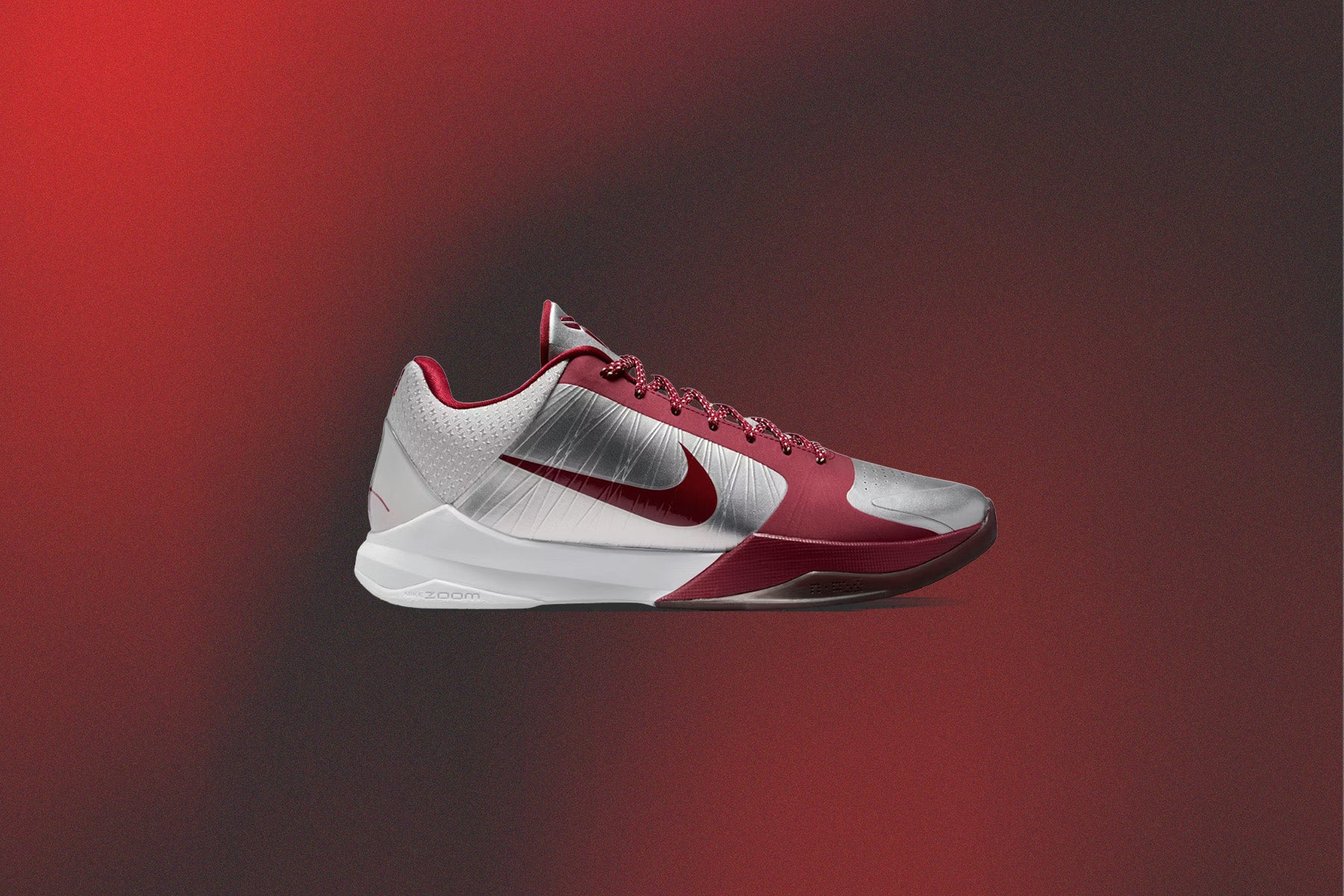 Kobe 5 Protro 'Lower Merion Aces' - Metallic Silver/Team Red/White - Image 2