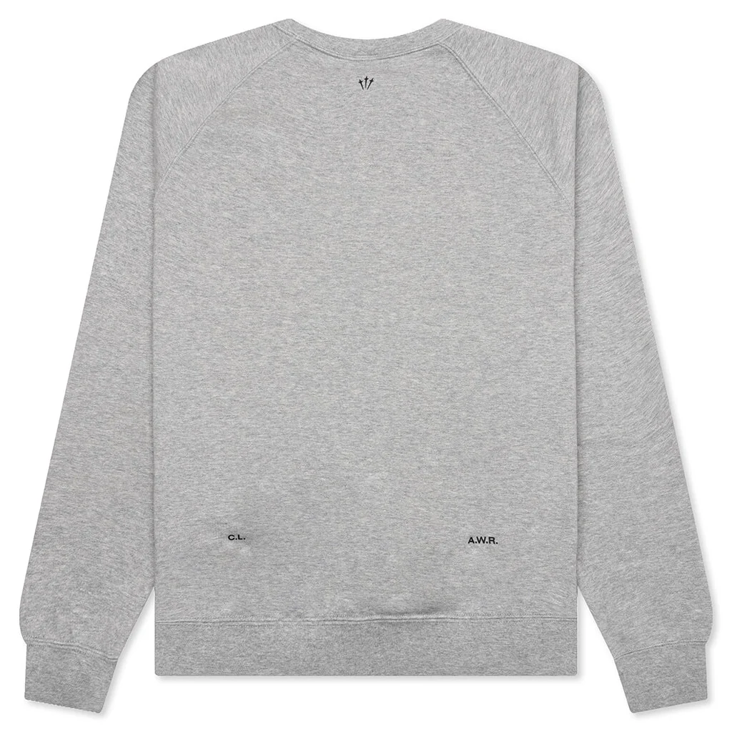 Nike x Nocta NRG CS Fleece Crew - Dark Grey Heather/Black - Image 2
