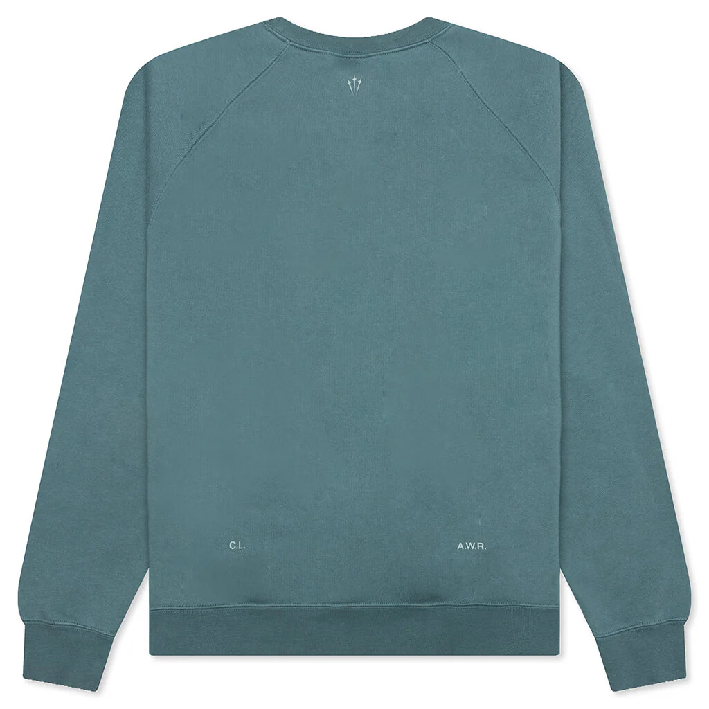 Nike x Nocta NRG Fleece Crew - Mineral Slate/Faded Spruce/Mica Green - Image 2