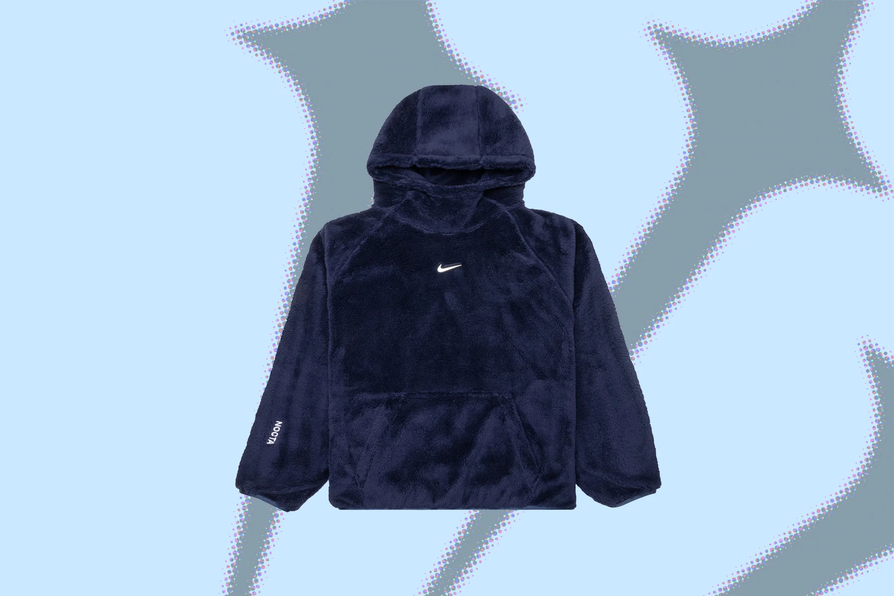 NRG Nocta Fleece Hoodie Womens - Midnight Navy/Wolf Grey - Image 5
