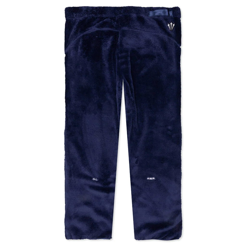 NRG Nocta Velour Pant Womens - Midnight Navy/Wolf Grey - Image 2