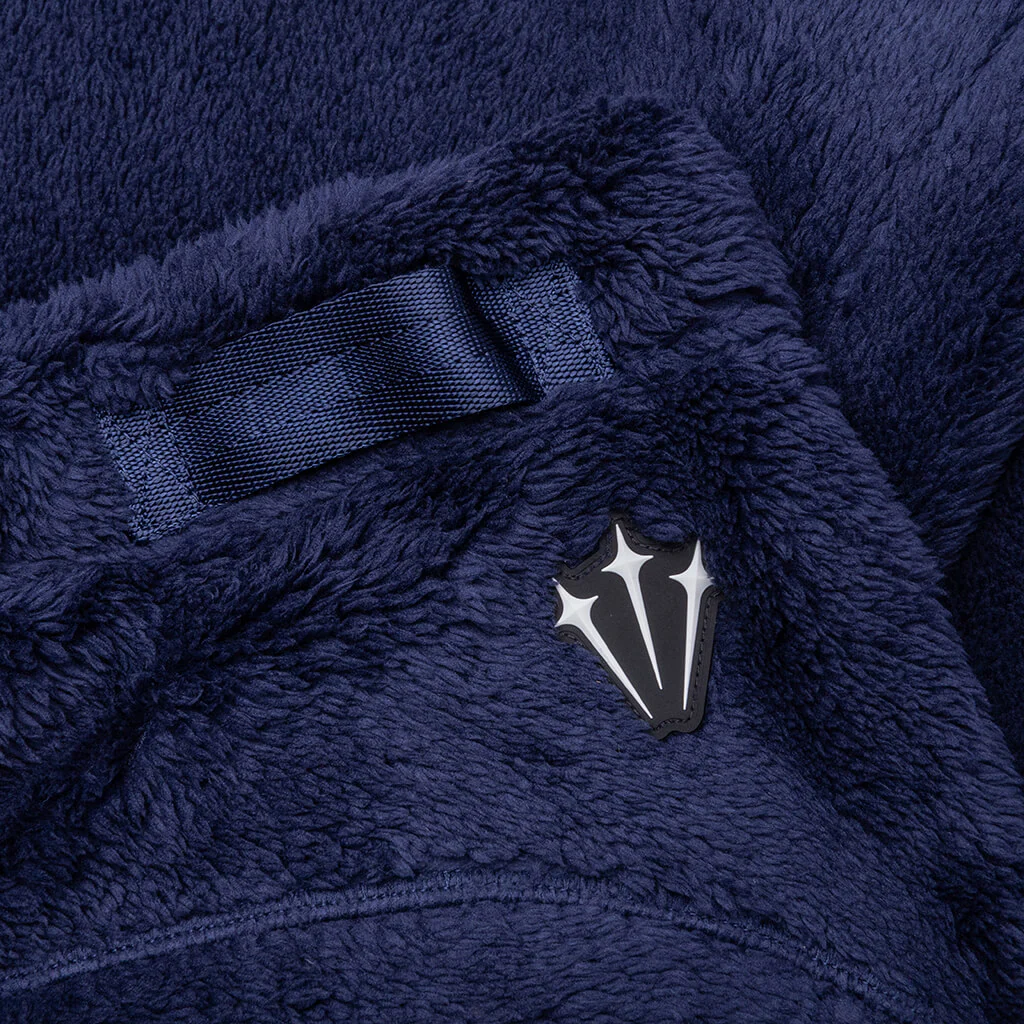 NRG Nocta Velour Pant Womens - Midnight Navy/Wolf Grey - Image 4