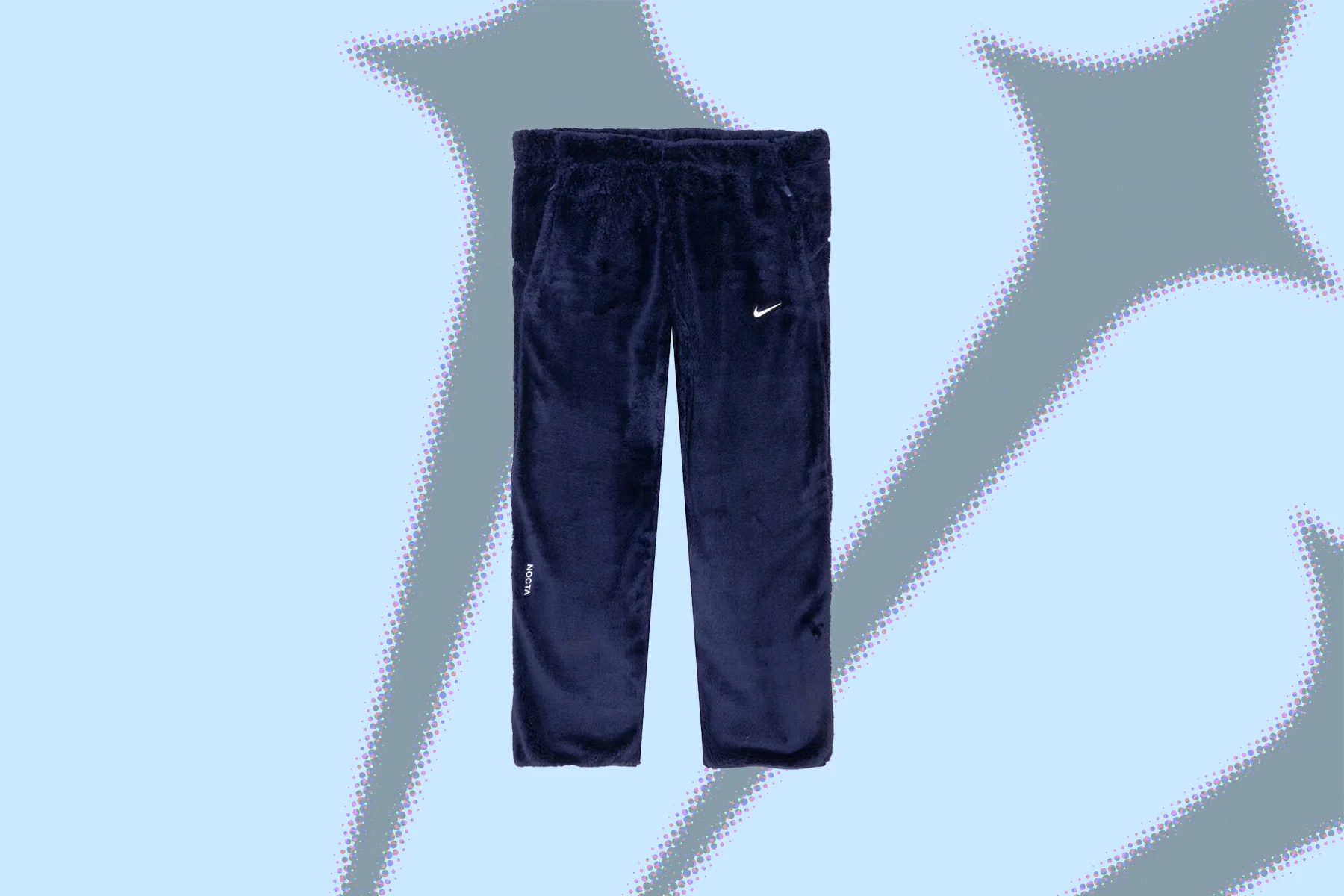 NRG Nocta Velour Pant Womens - Midnight Navy/Wolf Grey - Image 6