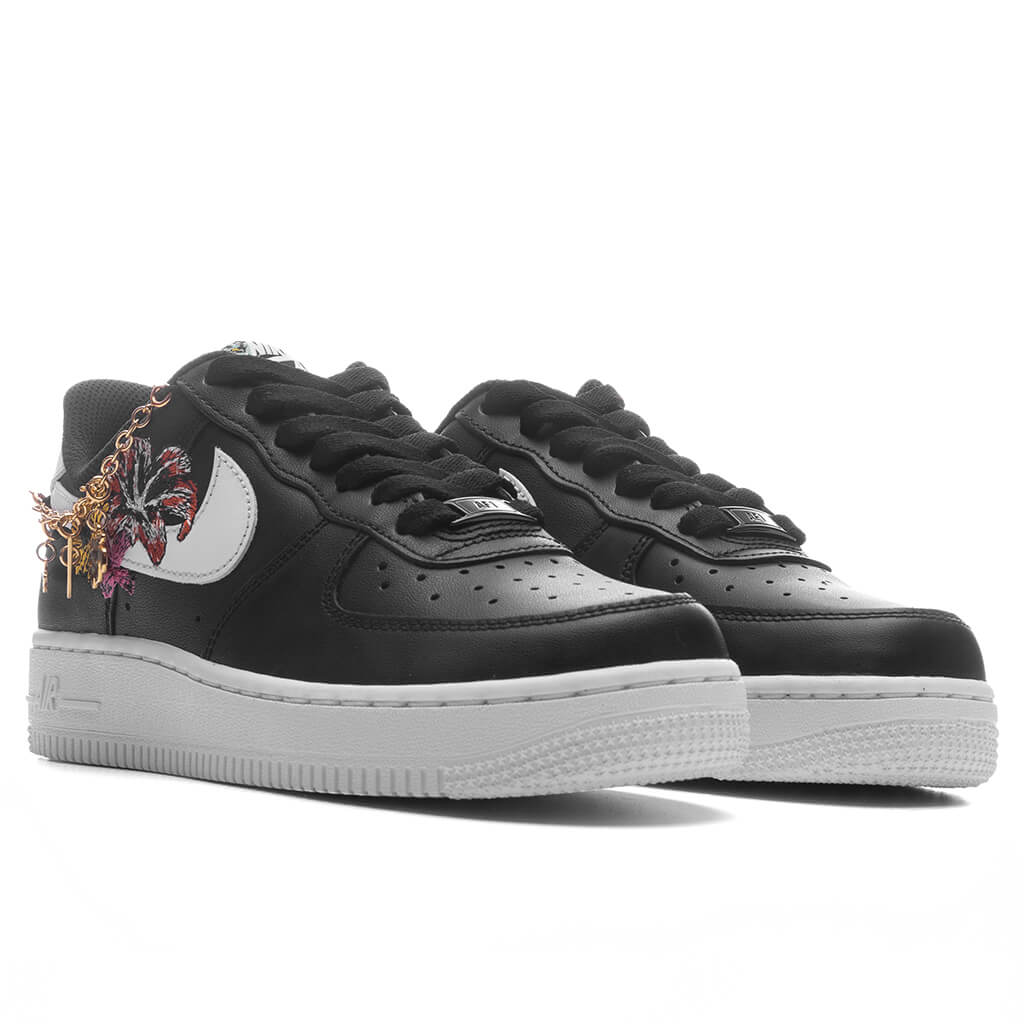 Women's Air Force 1 '07 Premium 'Now Accepting All Flowers' - Black/White/Metallic Gold - Image 2