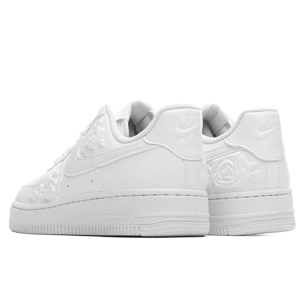 Women's Air Force 1 '07 'White Roses' - Triple White - Image 3