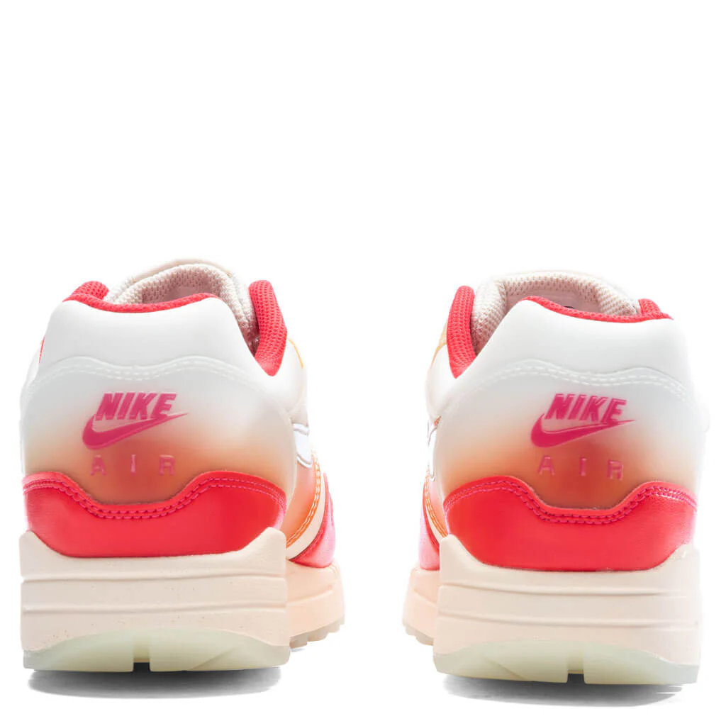 Women's Air Max 1 '87 PRM 'Soft Vinyl' - Sail/Metallic Silver/Siren Red - Image 4