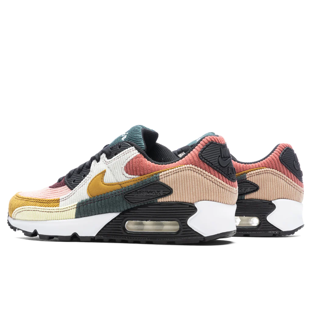 Women's Air Max 90 'Multi-Corduroy' - Black/Bronzine/Red Stardust - Image 3