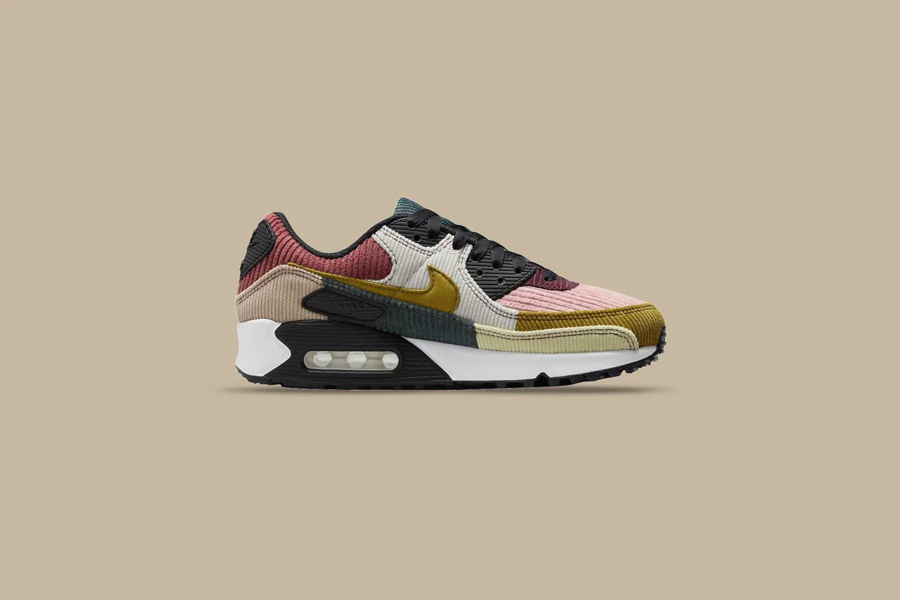 Women's Air Max 90 'Multi-Corduroy' - Black/Bronzine/Red Stardust - Image 5