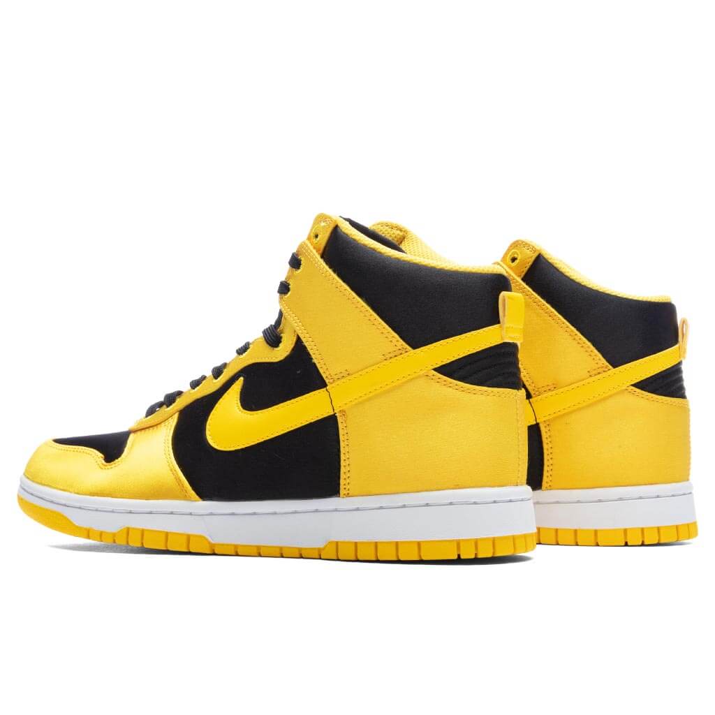 Women's Dunk High 'Golden Rod Satin' - Black/Varsity Maize/White - Image 3