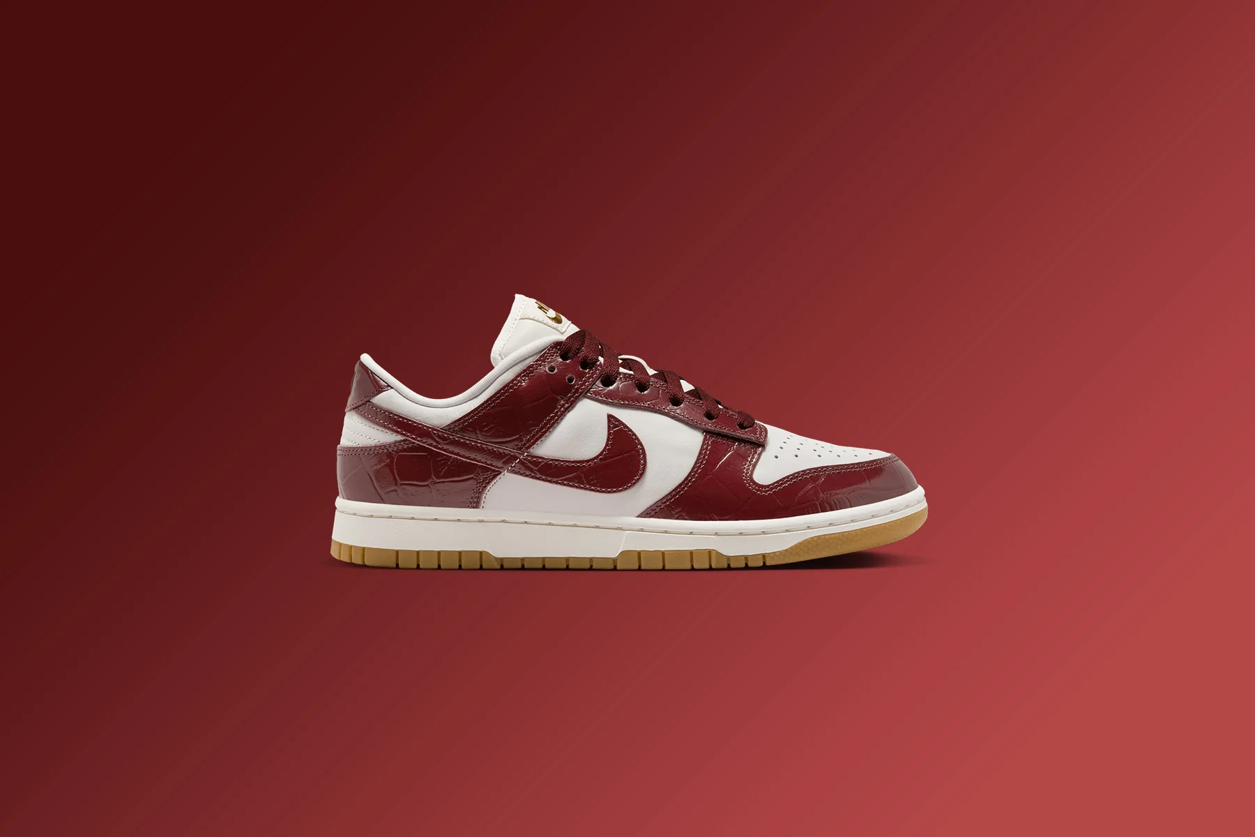 Women's Dunk Low LX 'Team Red Croc' - Phantom/Dark Team Red/Sail - Image 5