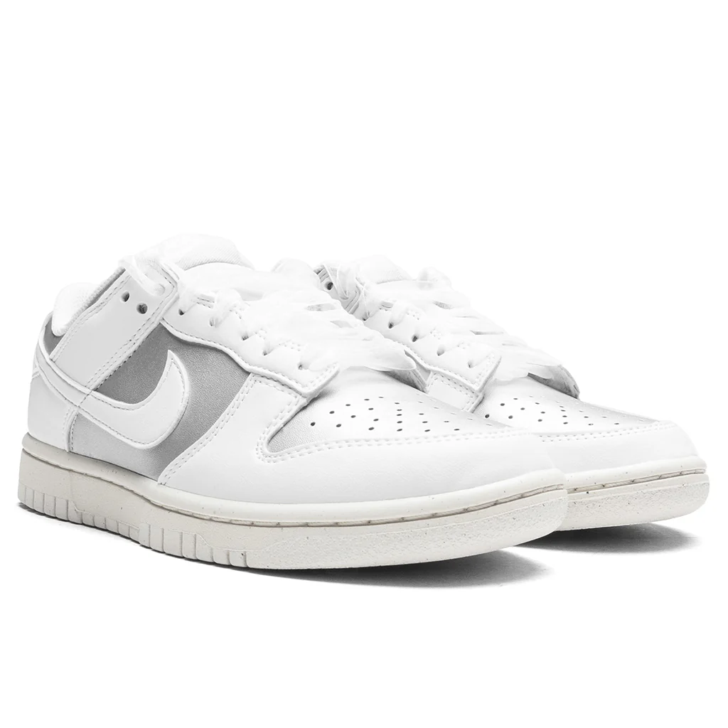 Women's Dunk Low Next Nature - Metallic Platinum/Summit White/Pale Ivory - Image 2