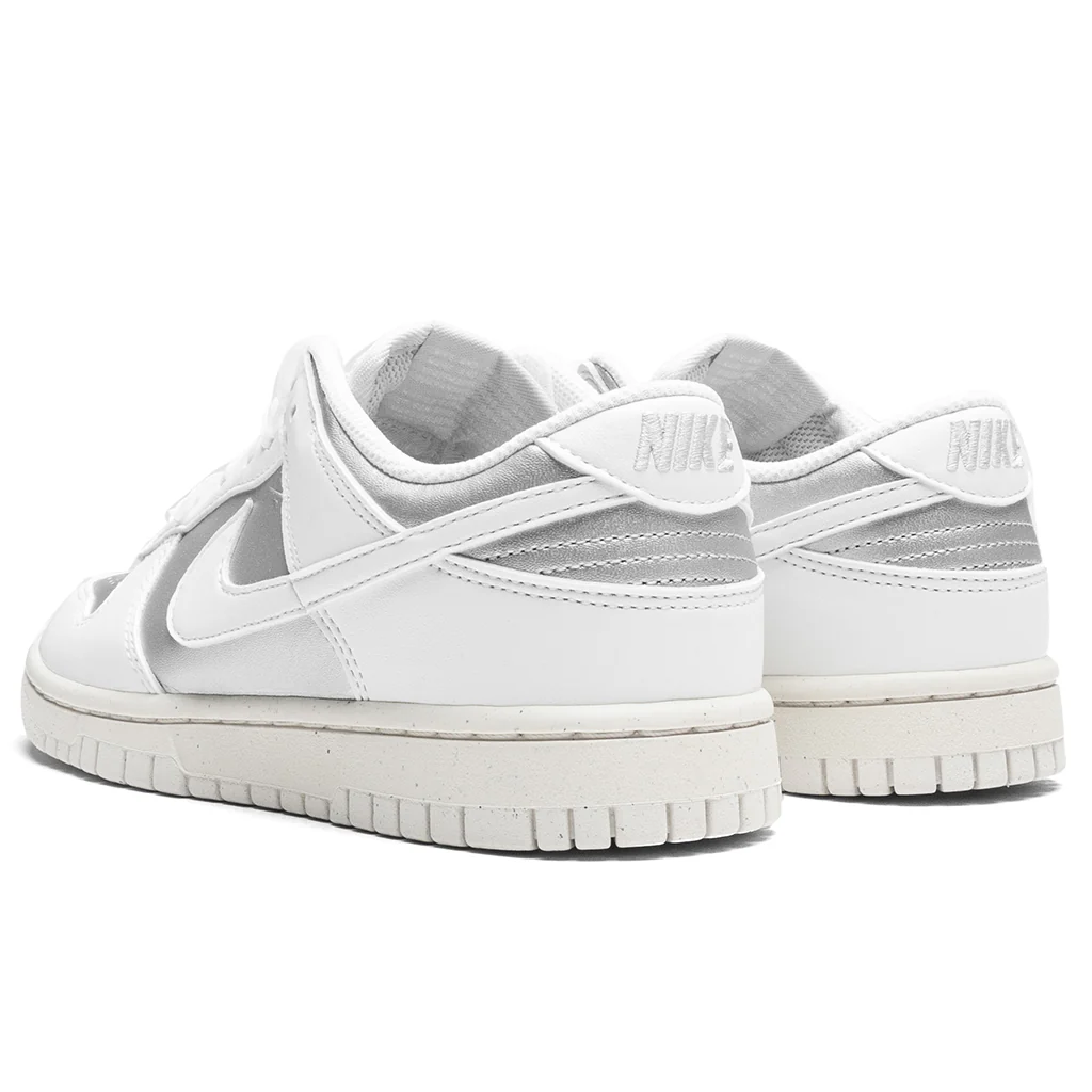 Women's Dunk Low Next Nature - Metallic Platinum/Summit White/Pale Ivory - Image 3