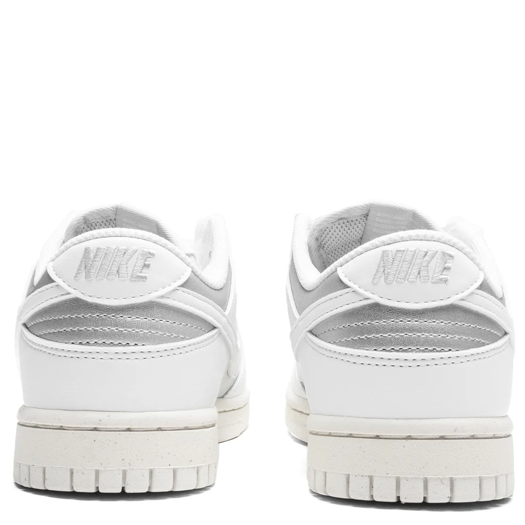 Women's Dunk Low Next Nature - Metallic Platinum/Summit White/Pale Ivory - Image 4