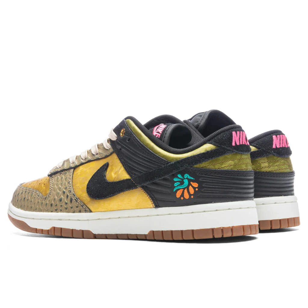 Women's Dunk Low 'Día De Muertos' - Black/Khaki/Metallic Gold - Image 3