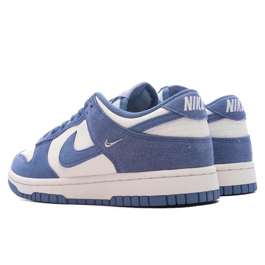 Women's Dunk Low - Sail/World Indigo/Metallic Silver - Image 3