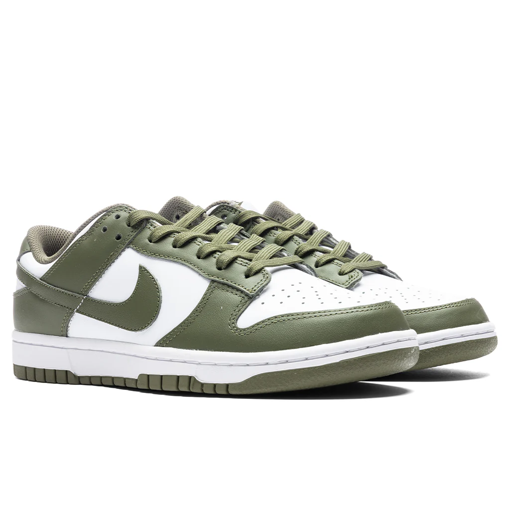 Women's Dunk Low - White/Medium Olive - Image 2