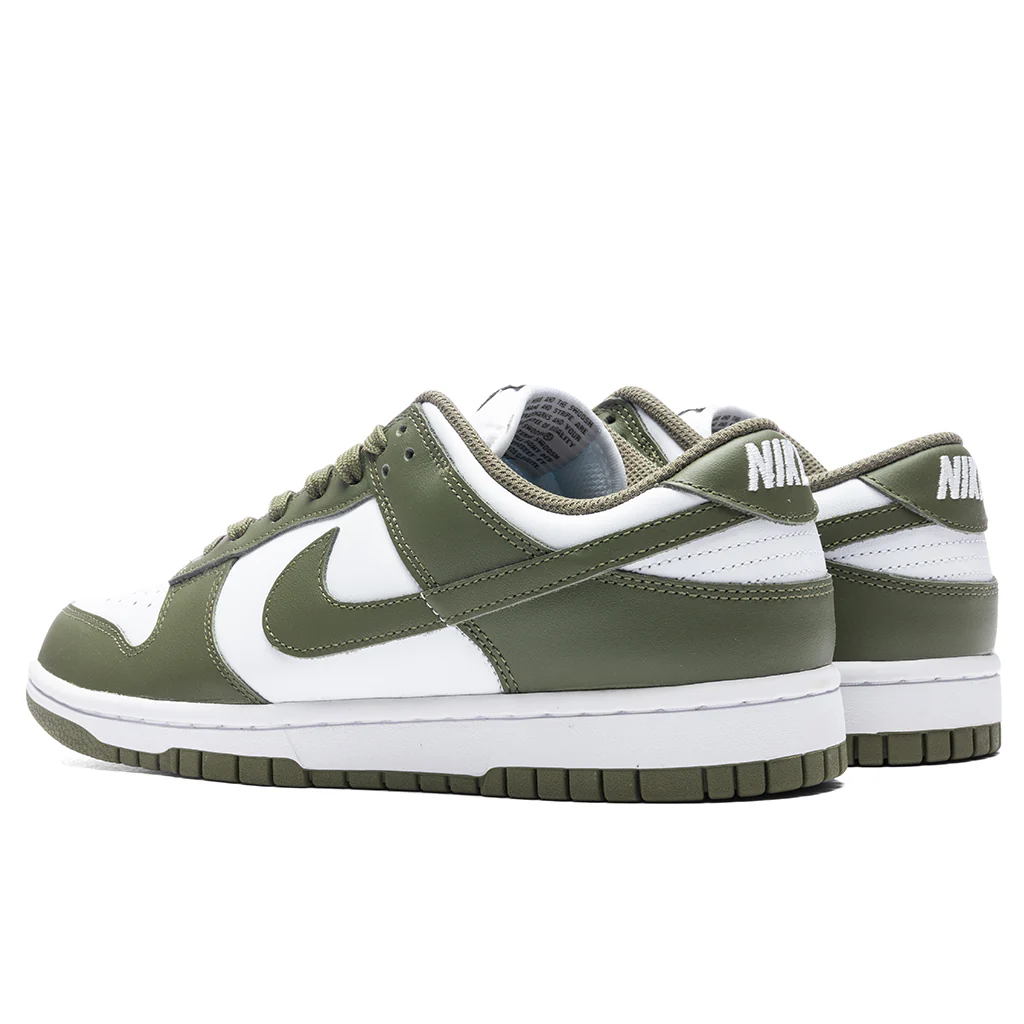 Women's Dunk Low - White/Medium Olive - Image 3