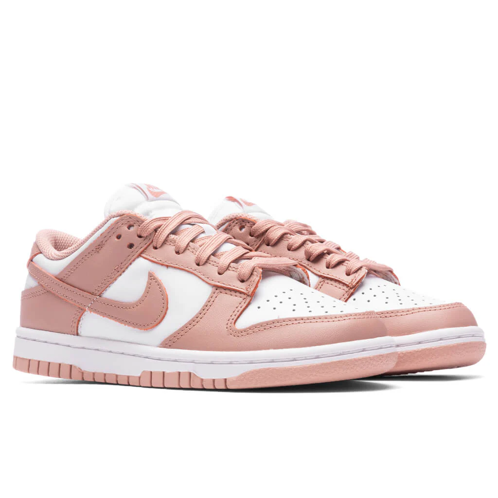 Women's Dunk Low - White/Rose Whisper - Image 2