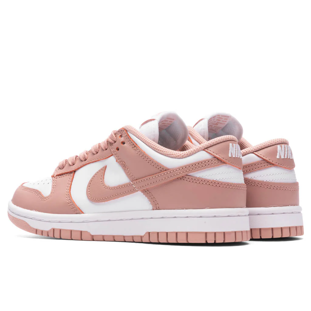 Women's Dunk Low - White/Rose Whisper - Image 3