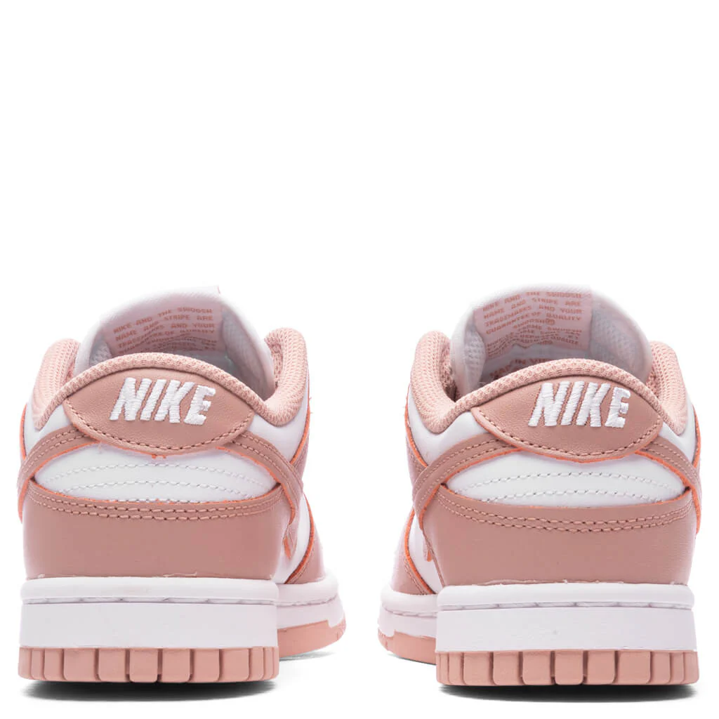 Women's Dunk Low - White/Rose Whisper - Image 4