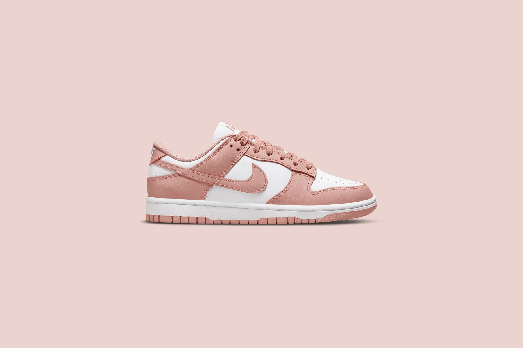 Women's Dunk Low - White/Rose Whisper - Image 5