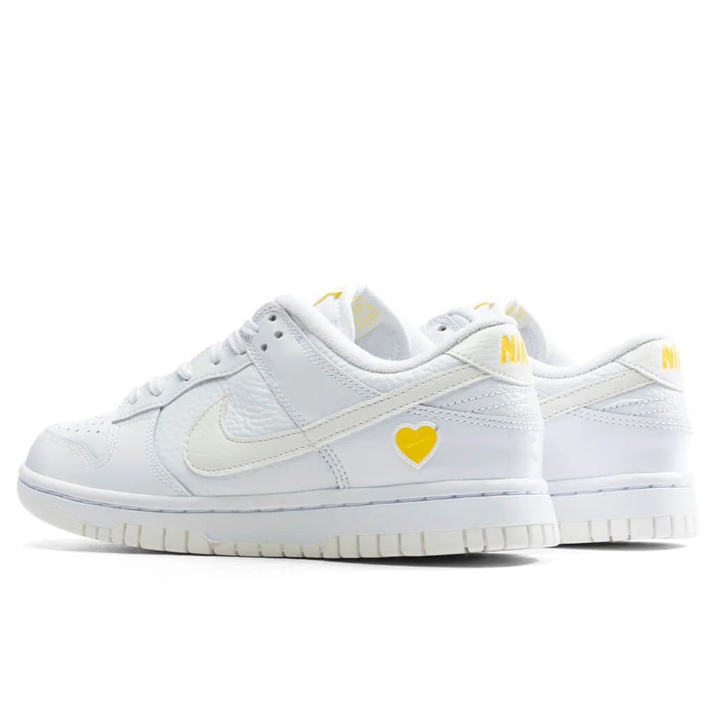 Women's Dunk Low Yellow Heart - White/Optic Yellow - Image 3