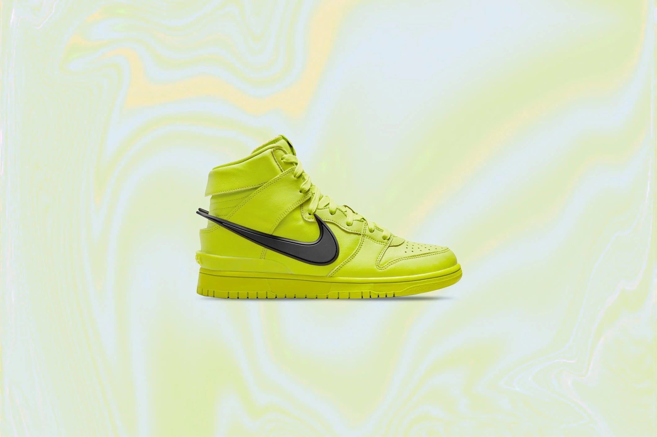 Nike x Ambush Dunk High 'Flash Lime' - Atomic Green/Black - Image 2