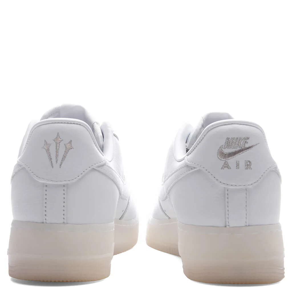 Nike x NOCTA Certified Lover Boy Air Force 1 Low - White/Cobalt Tint/Metallic Silver - Image 4