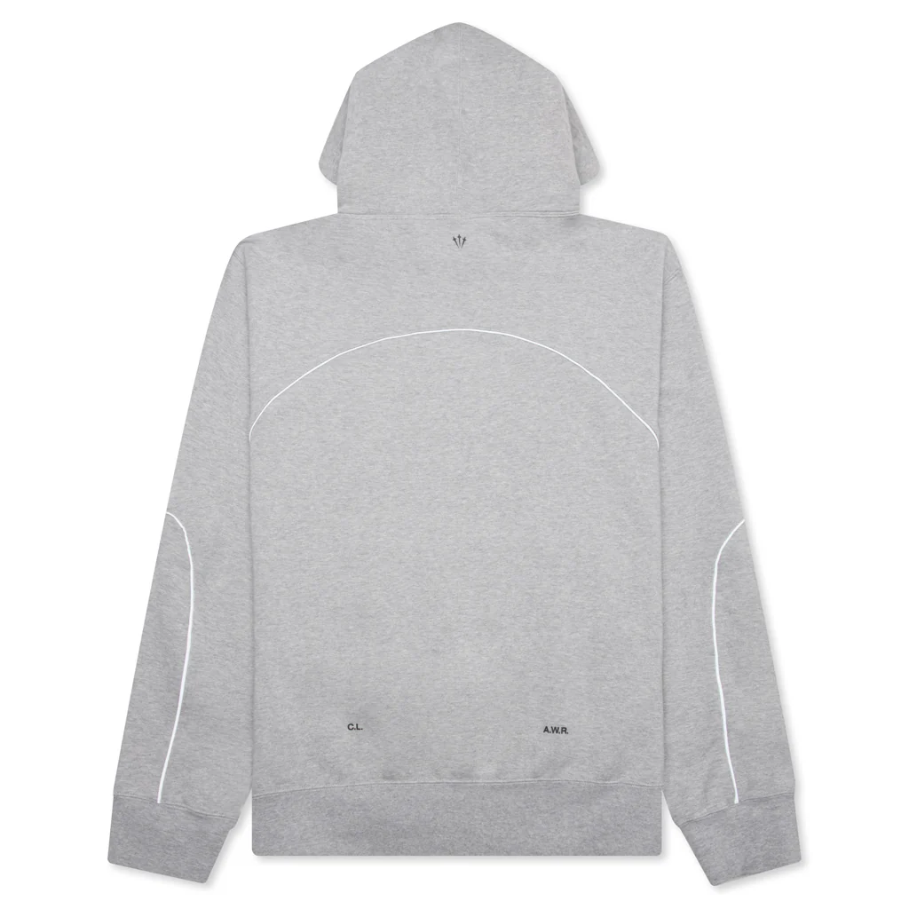 Nike x NOCTA Fleece CS Hoodie - Heather Grey/Matte Silver/Black - Image 2