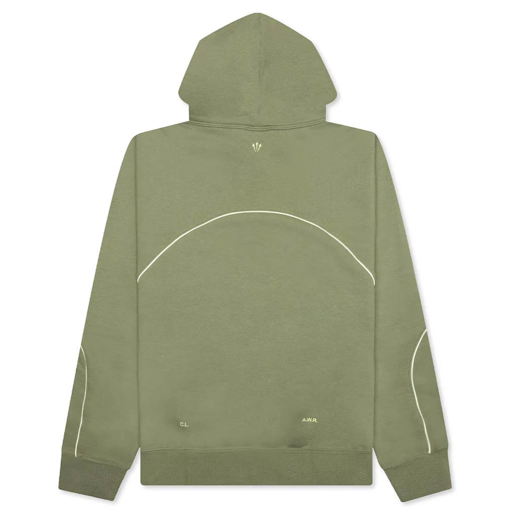 Nike x NOCTA NRG Cs Hoodie Fleece - Oil Green/Light Liquid Lime - Image 2