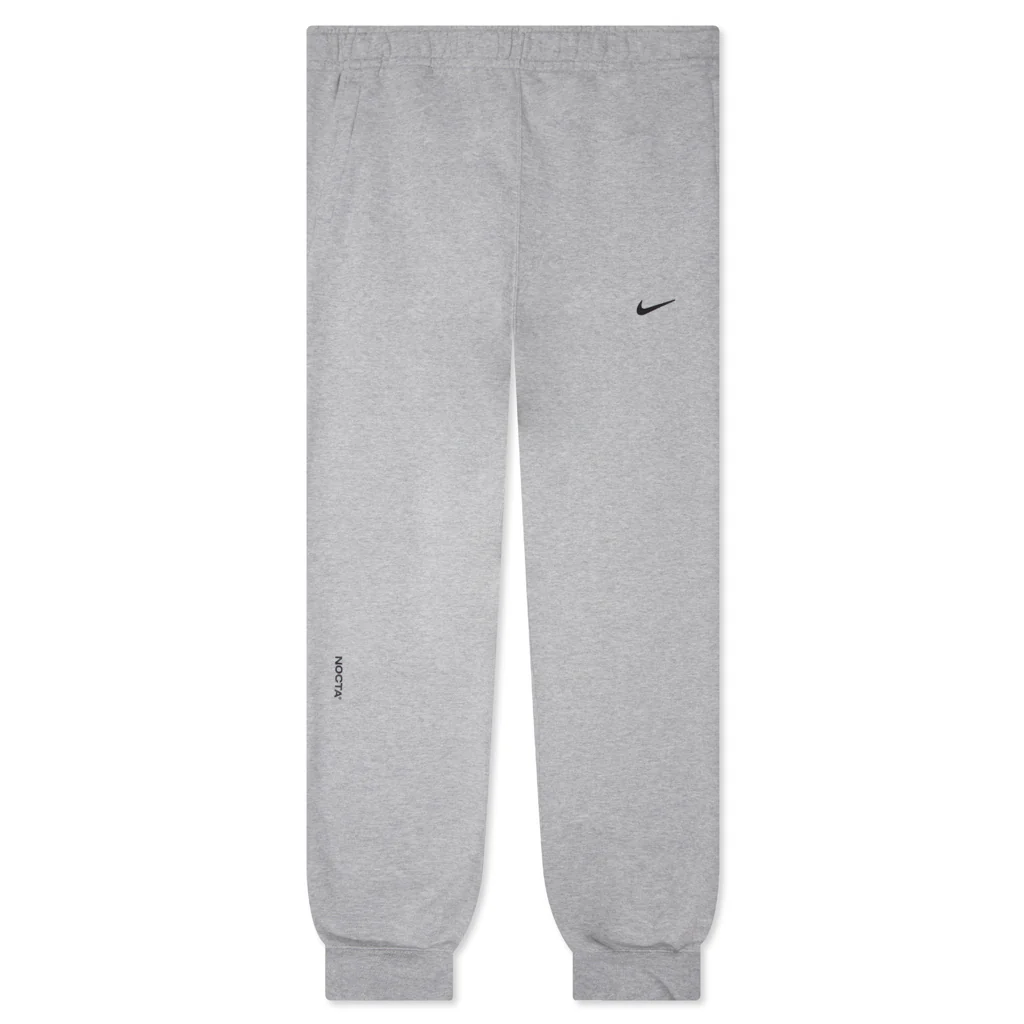 Nike x NOCTA Fleece CS Pants  - Heather Grey/Matte Silver/Black