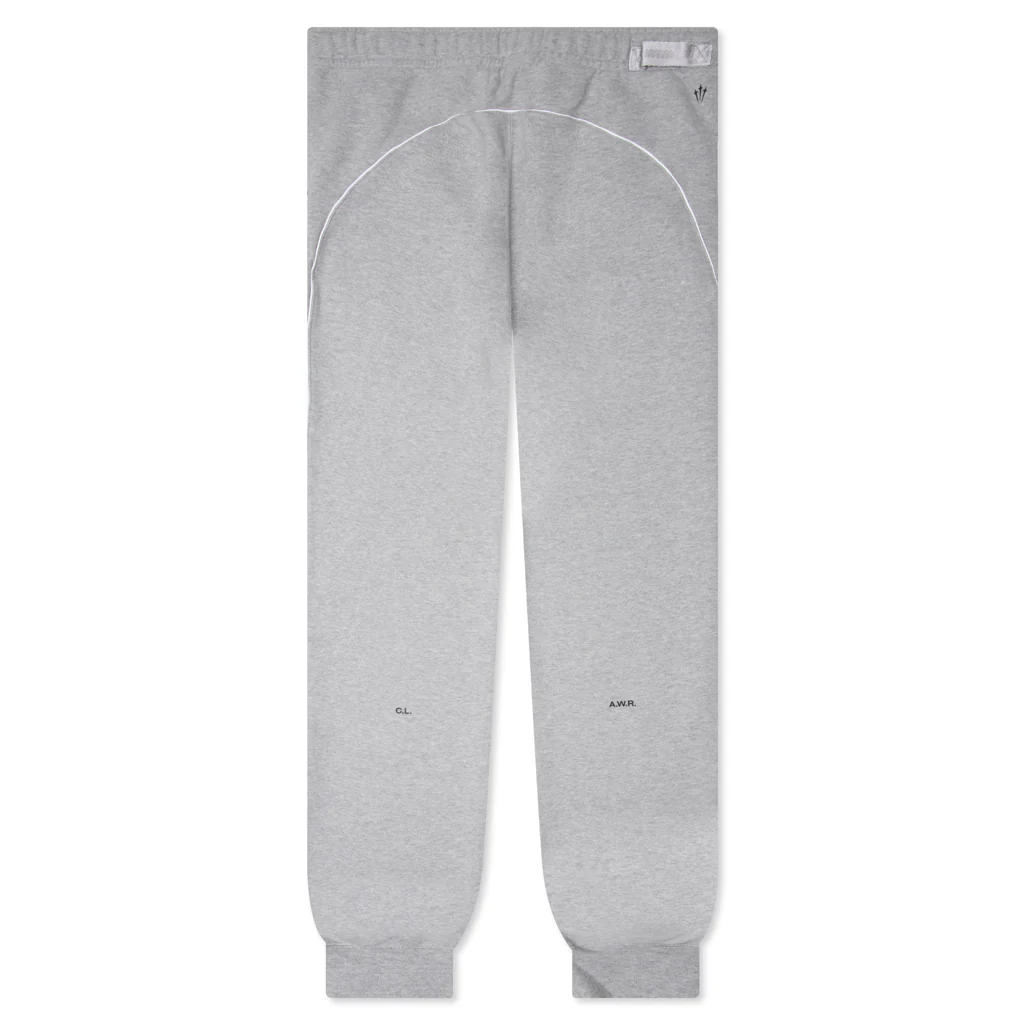 Nike x NOCTA Fleece CS Pants  - Heather Grey/Matte Silver/Black - Image 2