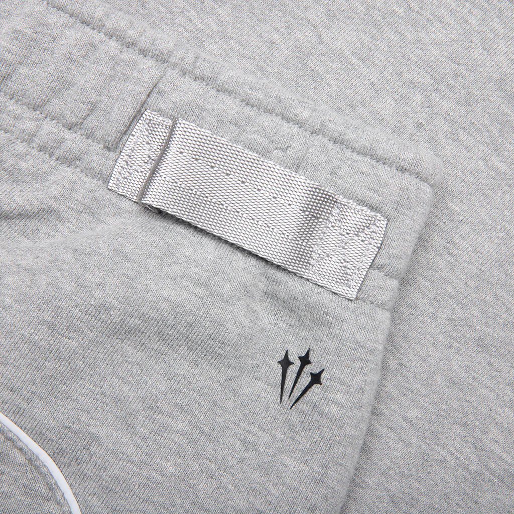 Nike x NOCTA Fleece CS Pants  - Heather Grey/Matte Silver/Black - Image 4