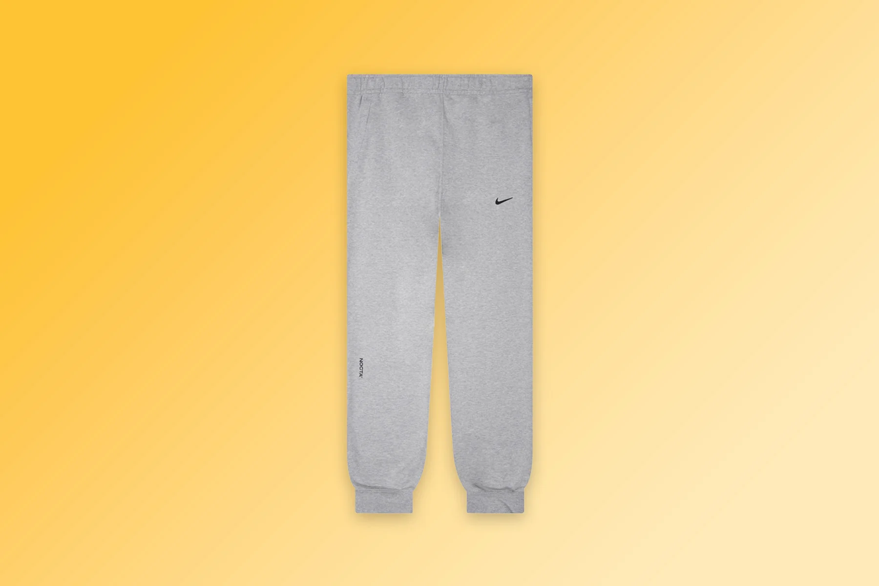 Nike x NOCTA Fleece CS Pants  - Heather Grey/Matte Silver/Black - Image 6