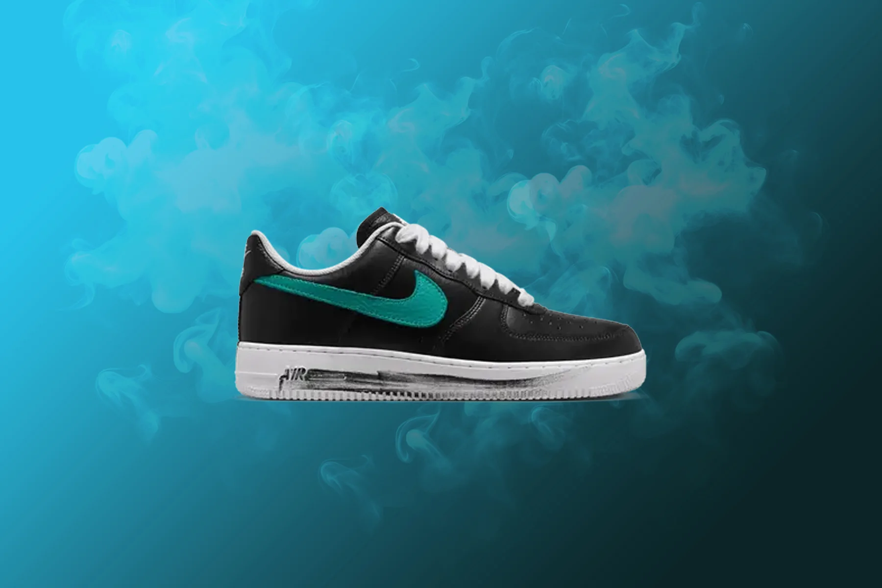 Nike x PEACEMINUSONE Air Force 1 '07 Para-Noise 3.0 - Black/New Emerald/Pinkfire - Image 5