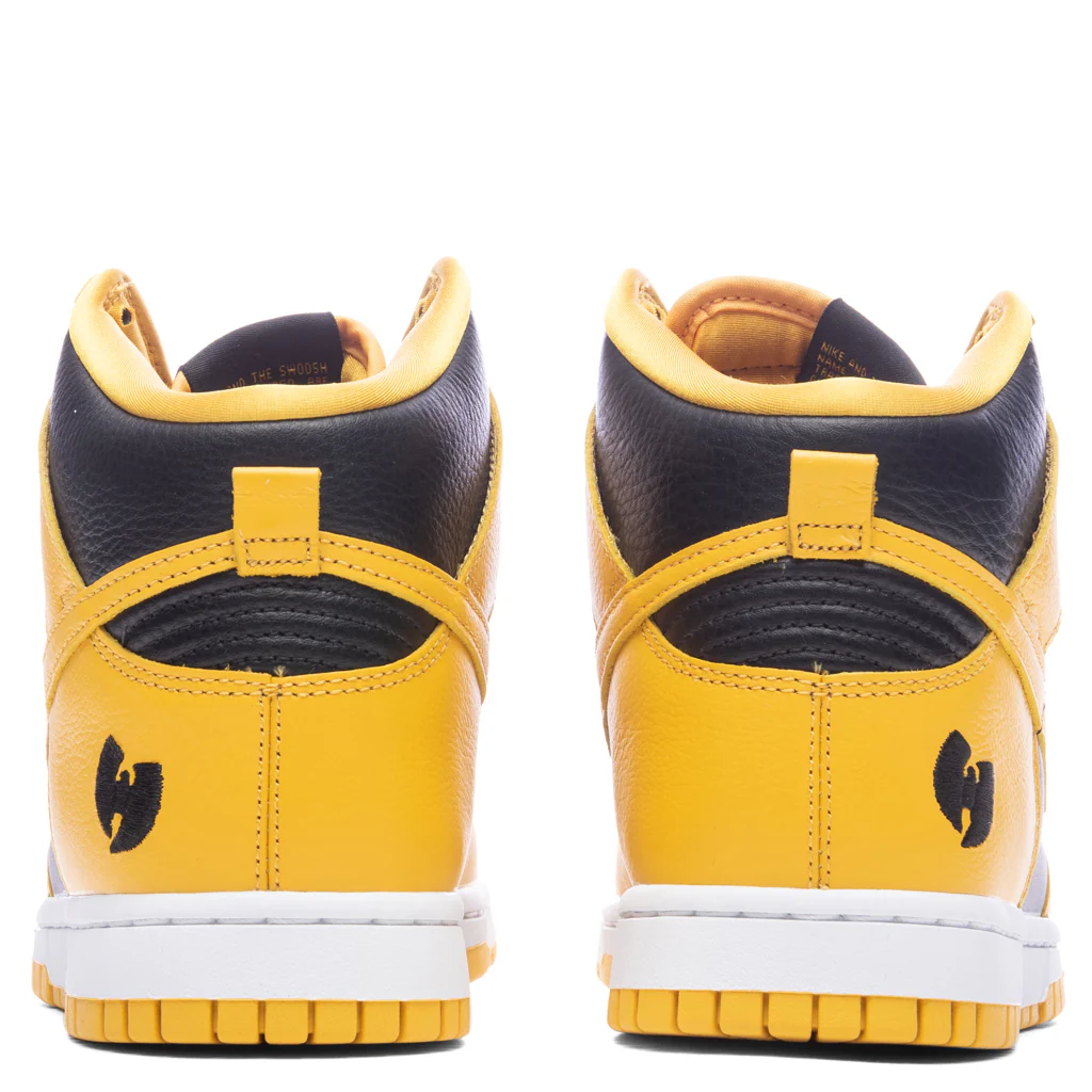 Nike x Wu-Tang Dunk High Retro Premium - Black/Pollen/White - Image 4