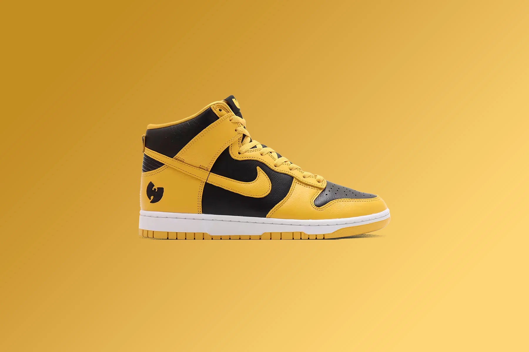 Nike x Wu-Tang Dunk High Retro Premium - Black/Pollen/White - Image 5
