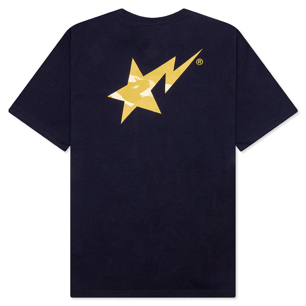 Color Camo Bape Sta Logo Tee - Navy - Image 2