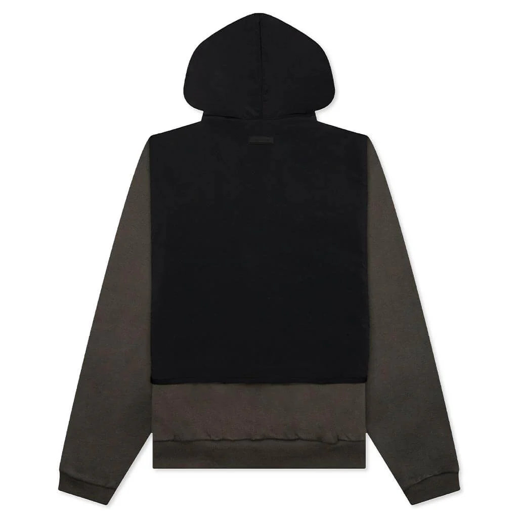 Nylon Fleece Hooded Sweater - Ink/Jet Black - Image 2