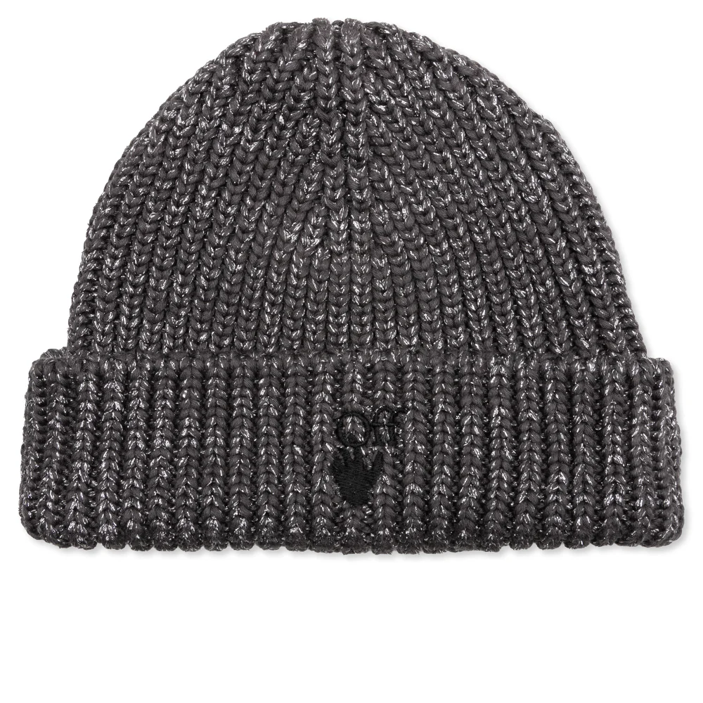 Hand Off Lurex Beanie - Magenta/Black