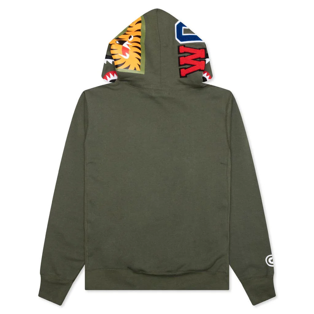Shark Pullover Hoodie - Olive Drab - Image 2