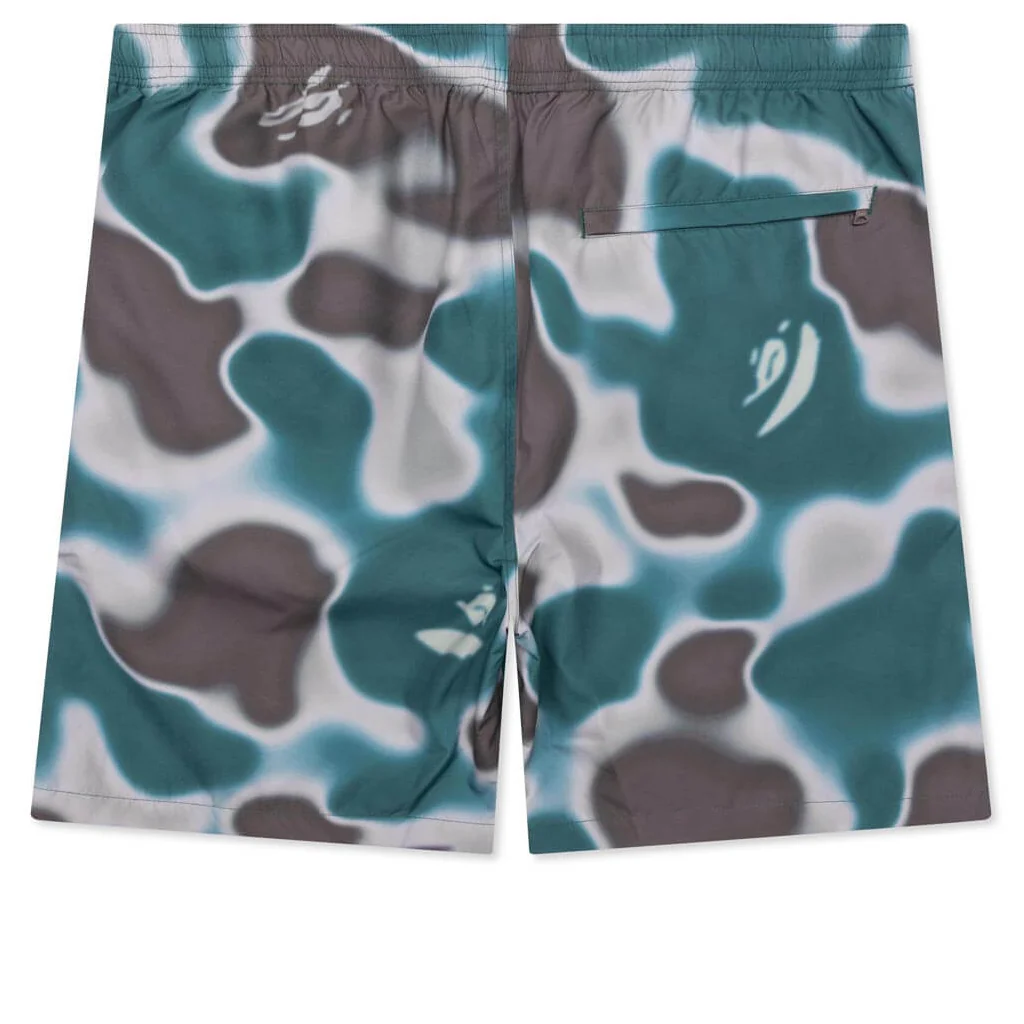 Liquid Camo One Point Beach Shorts - Olive Drab - Image 2