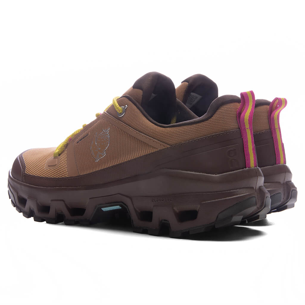 On x Sky High Farm Goods Women's Cloudrock Low WP - Sphinx/Chestnut - Image 3