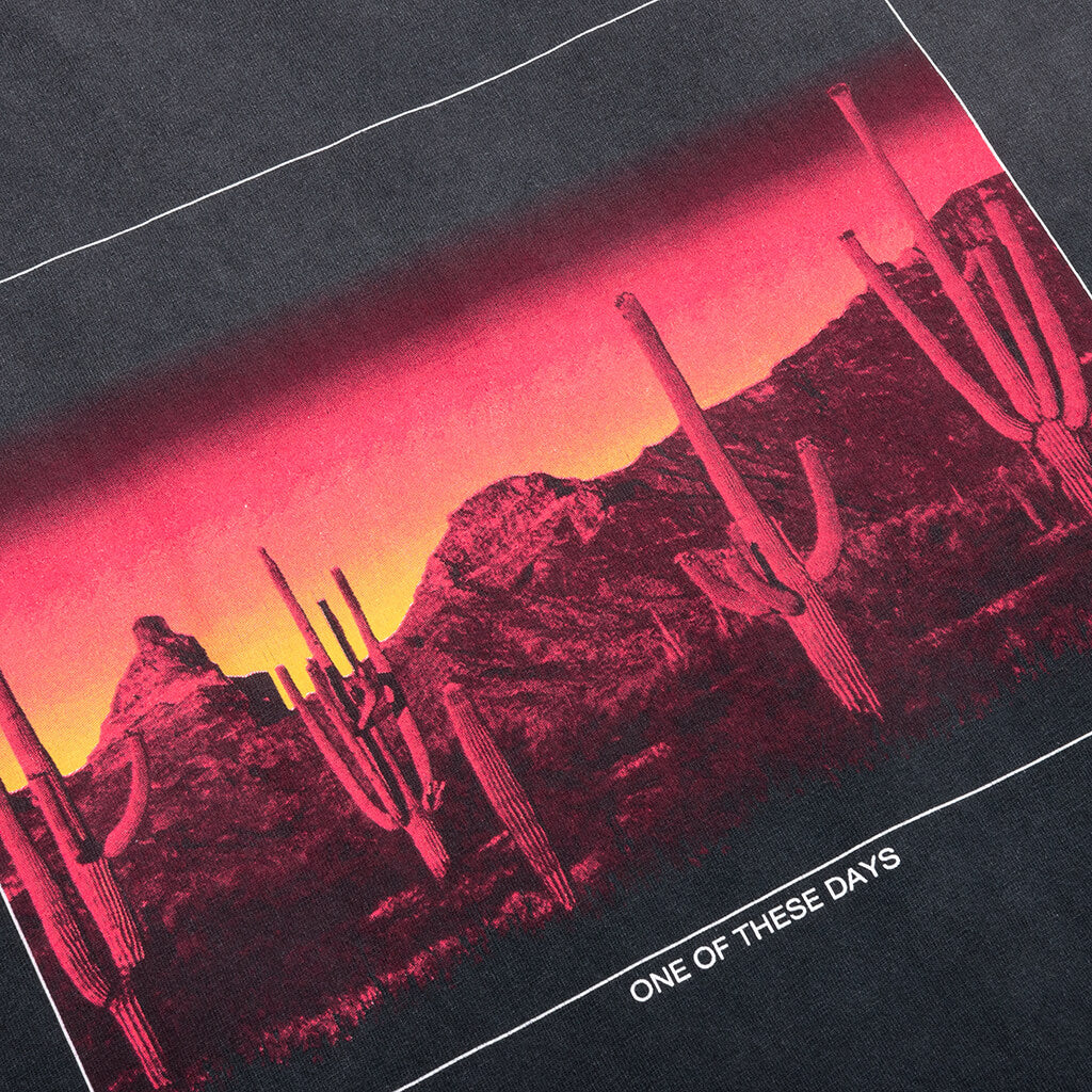 Burning Landscape Tee - Washed Black - Image 3
