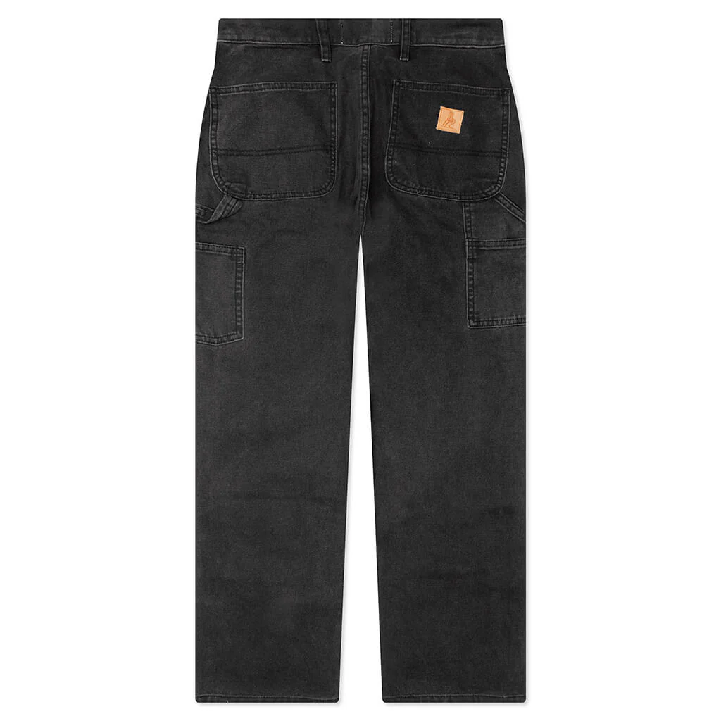 Canvas Double Knee Work Pant - Black - Image 2